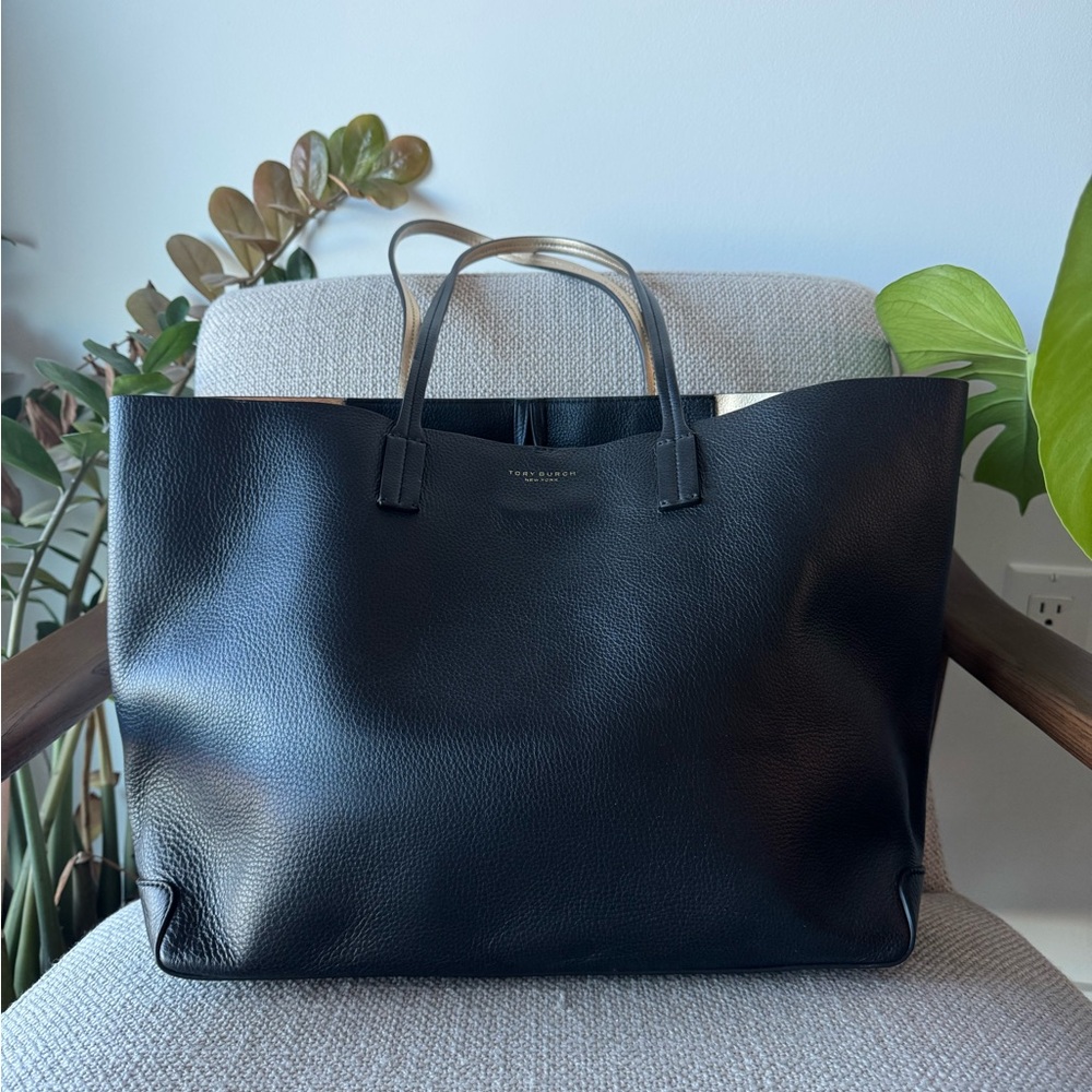 Tory Burch Black Leather Tote